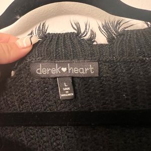 distressed black sweater